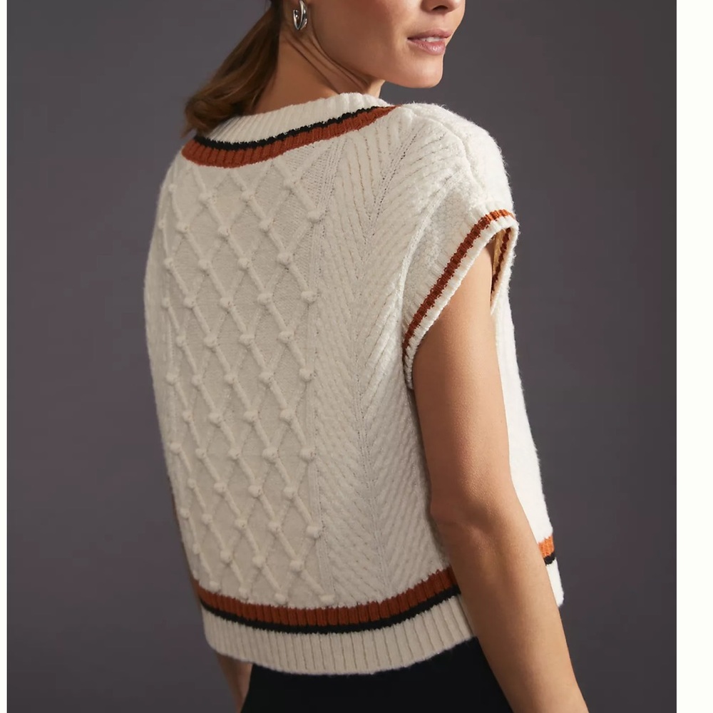 ANTHROPOLGIE🤍 Brand New with tags - Cable-Knit Sweater Vest - Size S